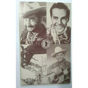 Pacific Ocean Park Arcade Post Card Gene Autry Monte Hale Johnny Downs Cowboys